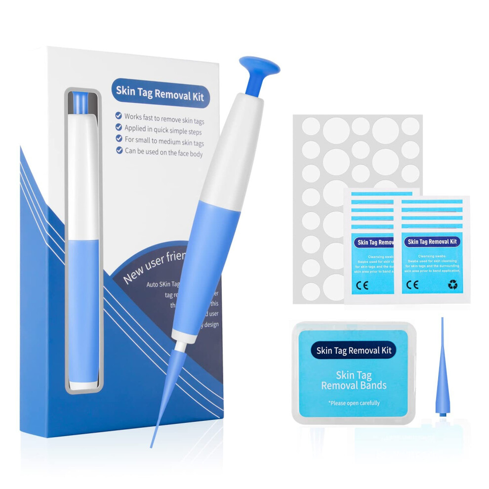 Wejoy Lescolton Auto Skin Tag Remover Painless Mole Wart Spot Skin Tag Removal Kit Body Face Neck Skin Tag Cleansing Swabs Home Use