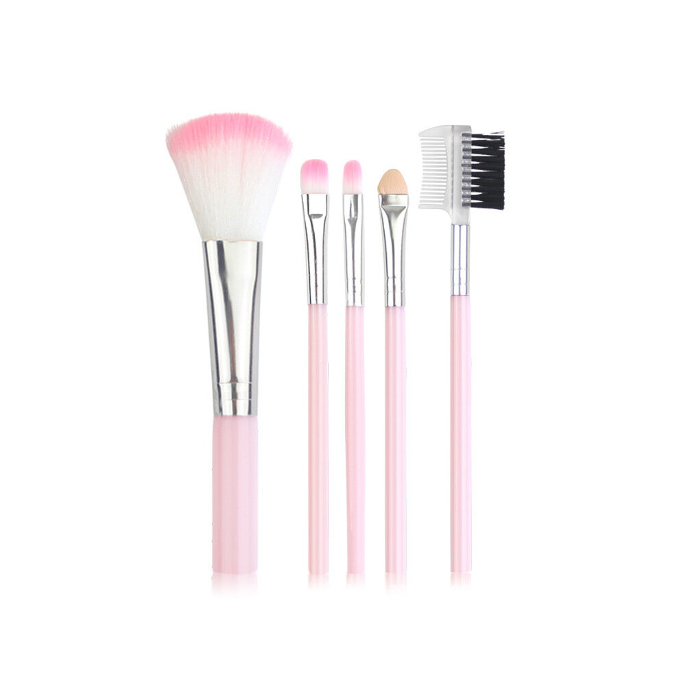 Wejoy 5Pcs Makeup Brushes Set Professional Plastic Handle Soft Synthetic Hair Powder Foundation Eyeshadow Make Up Brushes Cosmetics