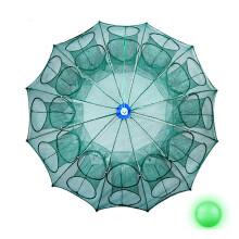 Powerful 4-28 Holes Automatic Fishing Net Shrimp Cage Mesh Nets Foldable Traps Crab Fish Trap Cast Net Cast Fishing Network Tool