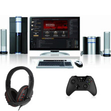 Leather USB Wired Stereo Micphone Headphone Mic Headset for Sony PS3 PS4 PC Game