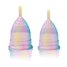 Colorful Silicone S L Size Menstrual Cup Feminine Hygiene Coppetta Mestruale Coupe Menstruelle Moon Period Cup Menstrual Cup
