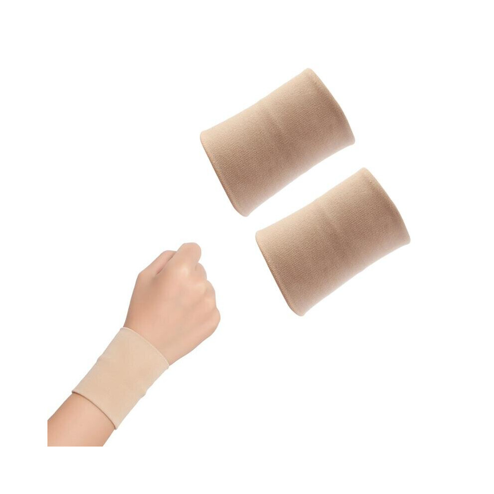Wejoy Beige 2Pcs Wrist Support Medical Sports Wrist Bands Brace Breathable Injury Protector Wrist Guards Wrist Wrap Bracers