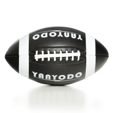 All Black American Football Soft Touch Feel Quality PU for Young Men Outdoor Games Team Sports Rugby Ball Indoor Training Size 9