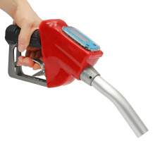 Fuel Gasoline Diesel Petrol Delivery Flow Meter Nozzle Refill Gun Dispenser 1"