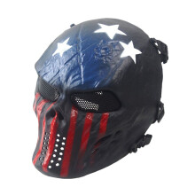 Field Equipment Mask Blue And Red Tactical Airsoft Mask Full Face Skull