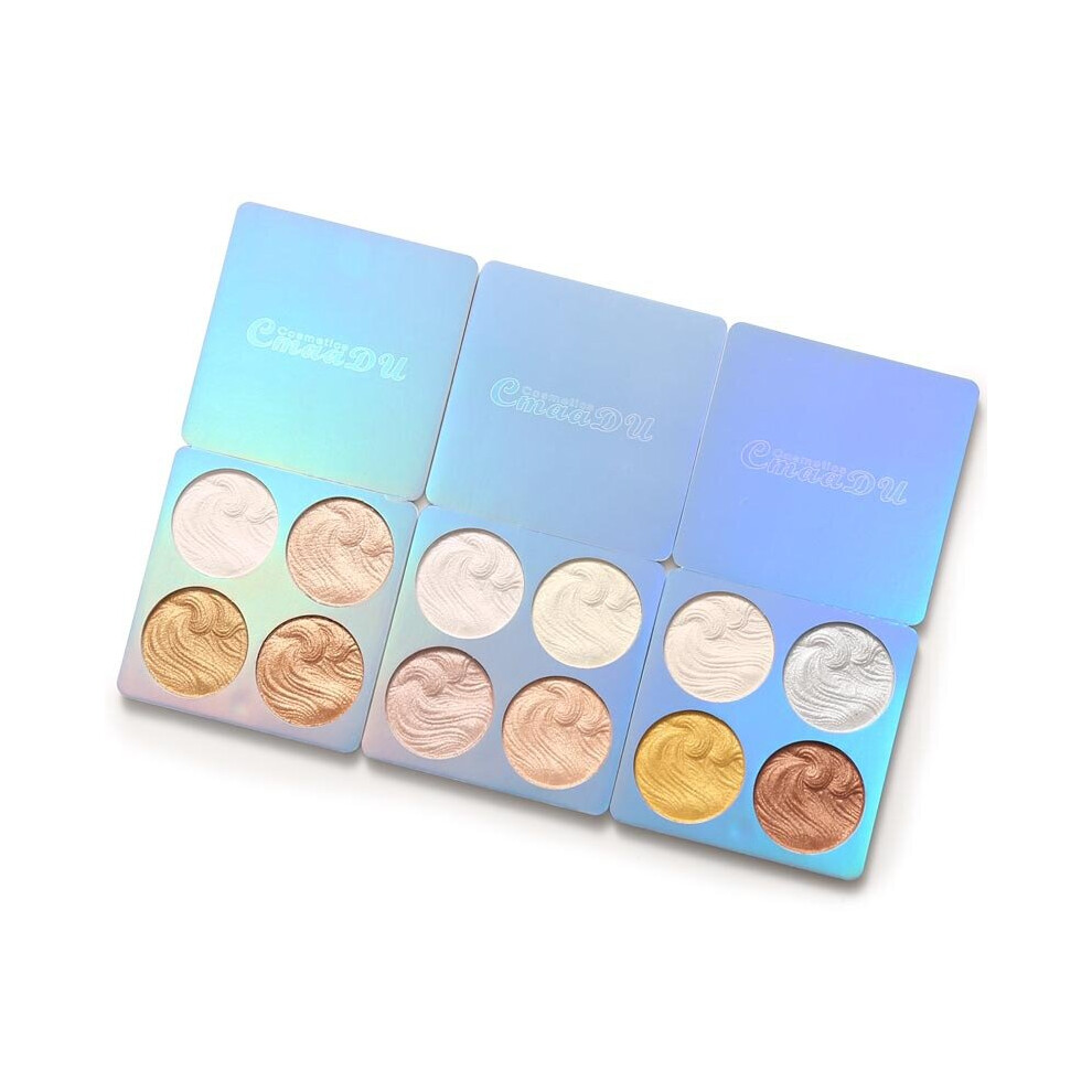Wejoy 1Pcs Highlighter Bronzer 3 Colors Magic Face Powder Makeup Contour Palette Powder Glow Makeup Repair Haileyter Face Pallet Tslm1
