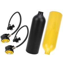 1L Scuba Diving Tank Oxygen Cylinder Underwater Diving Set Air Oxygen Tank Breather Valve Storage Bag Diving Tank Breathing Kits