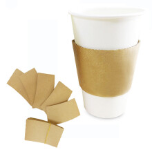 Paper Cup Holder Take-out Paper Tray Solid Heat Insulation Cup Sleeves Thicken Illusion Cover Drinkware Stand Coffee Tools 100pc