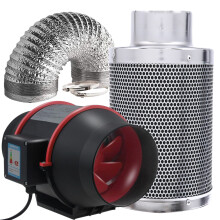 Duct Fan Set indoor ventilation system Kit air Activated carbon filter 4/6 inch for Growbox Hydroponics Grow Tent Ventilation