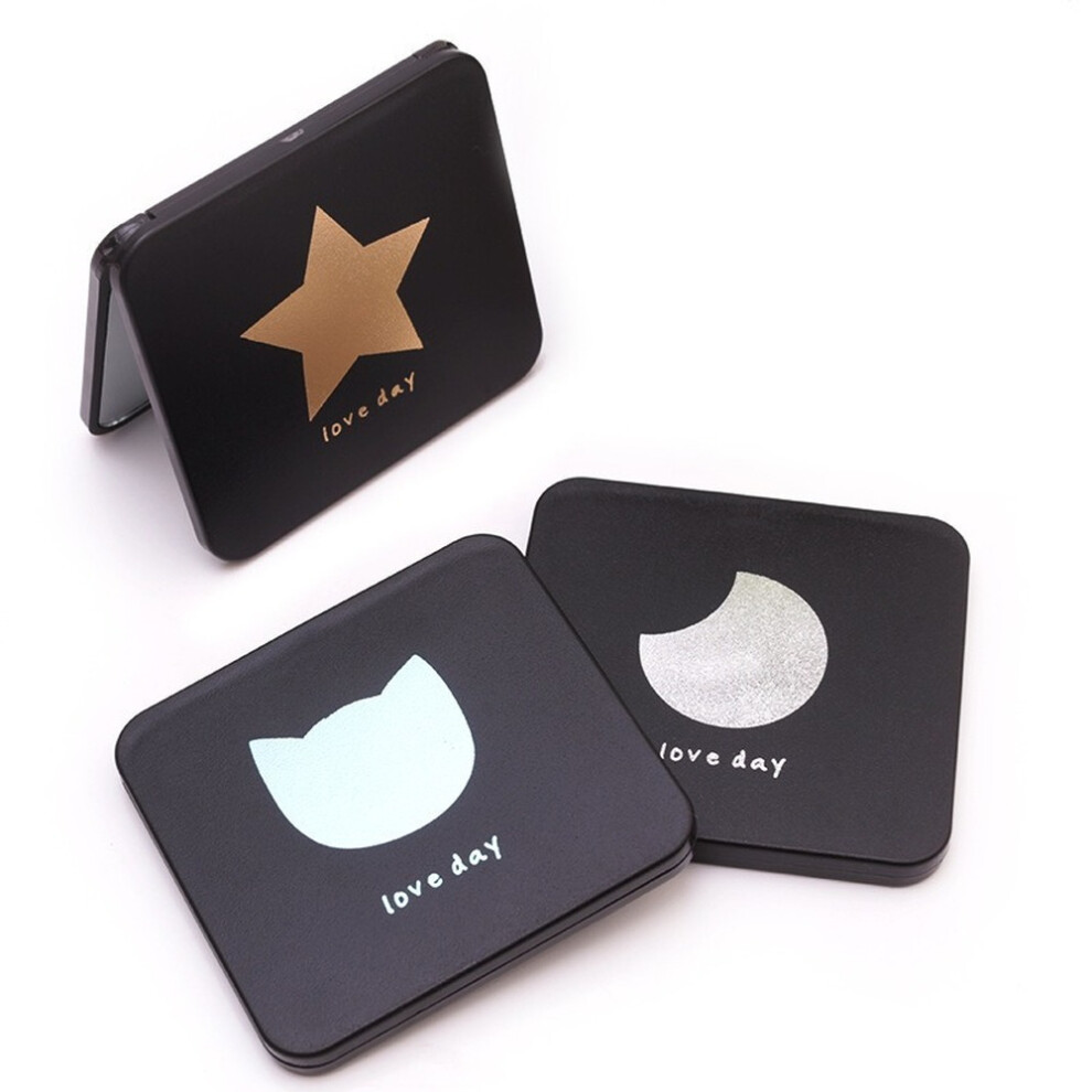 Wejoy Foldable Makeup Mirror Mini Square Makeup Vanity Mirror Portable Hand Mirrors Double-Sided Compact Mirror Pocket Cosmetic Mirror