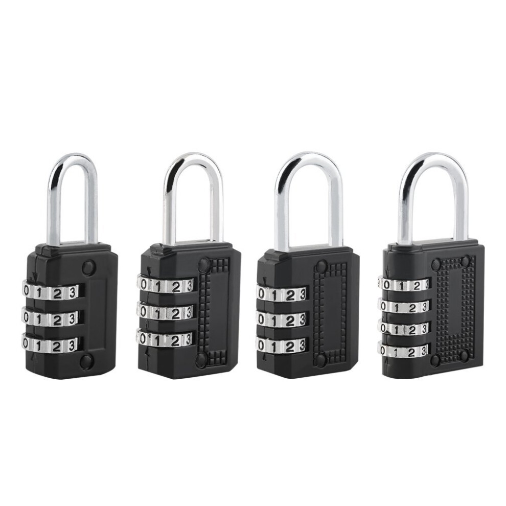 3/4 Dial Combination Padlock Locker Door Toolbox Luggage Suitcase Lock 5063131593891