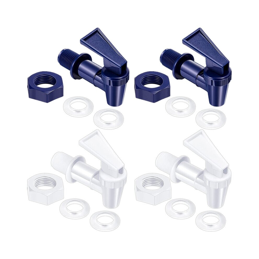 4 Pack Replacement Cooler Faucet Water Bottle Jug, Dispenser Tap Spigot Spout Water Beverage Lever Pour Dispenser Valve 5063131363098