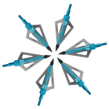 6 pcs Archery Hunting Broadheads 100 Grain 3 Blade Broad Screw Tips Arrow Heads Lightweight and Potrable Drop Shipping