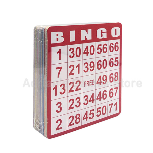 100PCS Bingo Cards 5 Colors 1