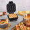 Mini Waffle Maker Waffle Iron 110 V for Eggs, Waffles, Snack Lightweight Multifunction 4