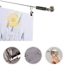 5M Curtain Drapery Drape Wire Rod Set And 24 Clips Race Curtain Accessories Tringle Rideaux For Window Decoration