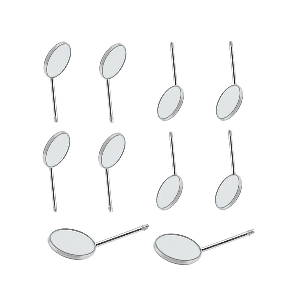 Wejoy 10Pcs Dental Mouth Mirror Reflector Dentist Equipment Stainless Steel Dental Material Inspection Mouth Mirror Oral Care Tool
