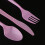 36/Set Pink Disposable Plastic Strong Spoons Knives Fork Cutlery Set 6
