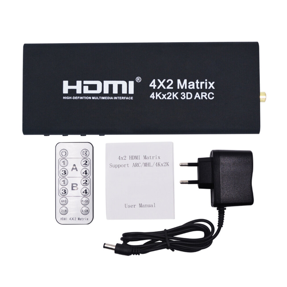 4X2 Hdmi Matrix Hdmi Switch Switcher Hdmi Splitter Support Arc 4Kx2k Splitter 5063131631678