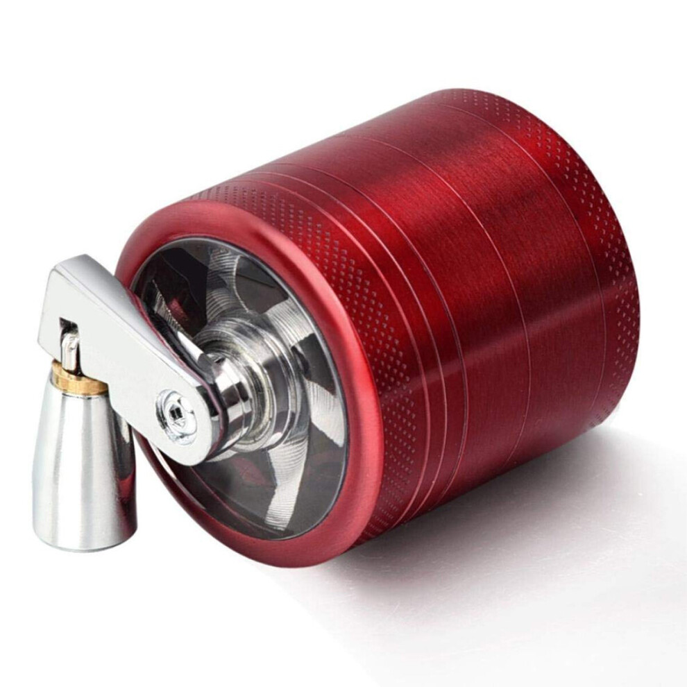 Wejoy 4-Layer Zinc Alloy Metal Herb Crusher Grinder With Mill Handle Spices Grinder Tobacco Leaf Crusher Smoke Muller 55Mm