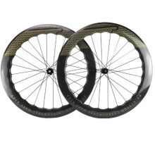 700C 65mm Depth Prin ceton Road Bicycle Wheelset U Shape Carbon Fiber Disc Brake Clincher Wheels UD Glossy