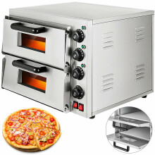 VEVOR Electric Pizza Oven Single/Double Deck Rotisserie Catering Bakery Snack Bar Stove Machine 122? to 662? for Home Commercial