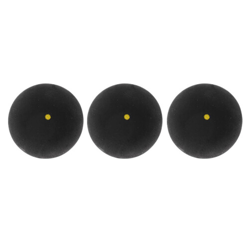 3Pcs High Quality Rubber Squash Balls Single Yellow Dot for Practice Training Gym 2
