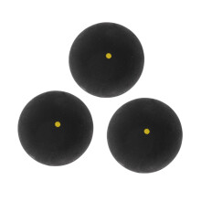 3Pcs High Quality Rubber Squash Balls Single Yellow Dot for Practice Training Gym