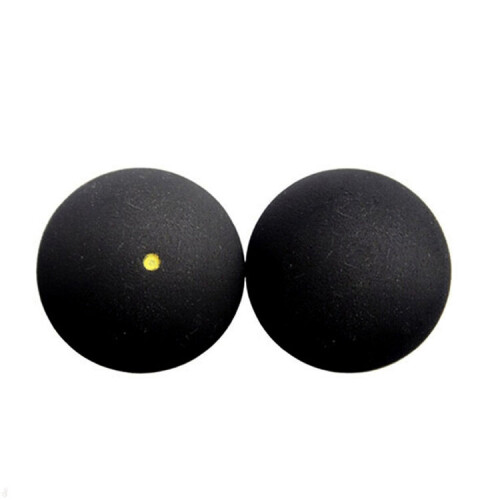 Black Rubber Single Yellow Dots Squash Ball 1