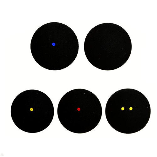 Black Rubber Single Yellow Dots Squash Ball 2