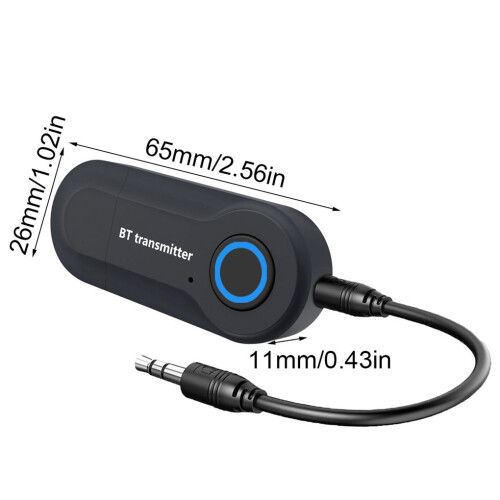 New Mini USB Bluetooth Audio Transmitter TV Computer Laptop 3.5mm Wireless Stereo Audio Adapter Transmitting Device 2