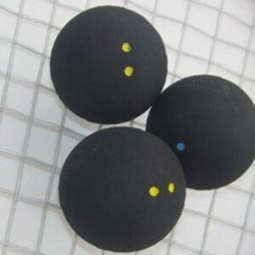 Suzakoo 1PCS Squash Racket Two-yellow-dots squash training exercise for beginners slow ball 2