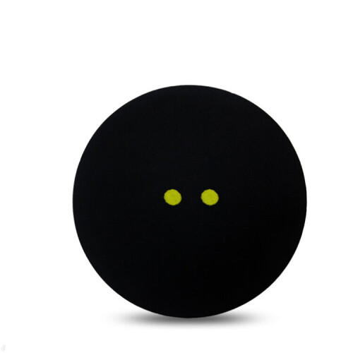Black Rubber Double Yellow Dots Squash Ball 2