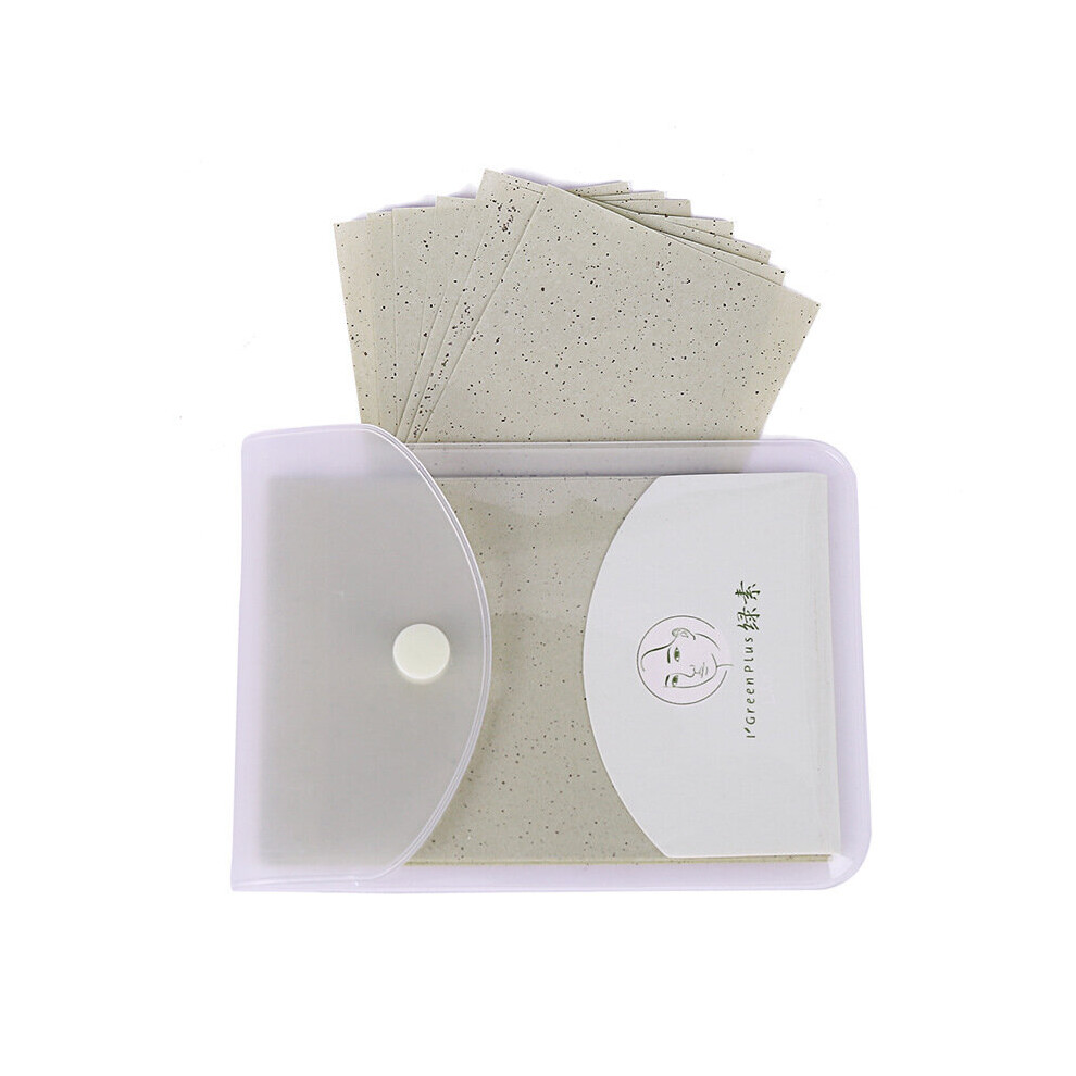 Wejoy Green 160Pcs Protable Facial Absorbent Paper Oil Control Wipes Tea Sheet Oily Face Blotting Matting Tissue Makeup Facial Clean