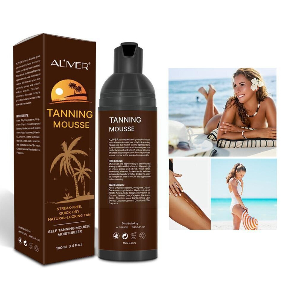 Wejoy Cream 100Ml Body Self Tanners Tanning Mousse Medium Face Bronzer Nourishing Skin Body Skin Block Solarium Makeup Y1d8