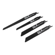 4Pcs Black 18TPI/10TPI/6TPI Saw Blade for Reciprocating Saw Sabre Saw Jig Saw Blade Jigsaw Blades Set Metal Wood Assorted Blades