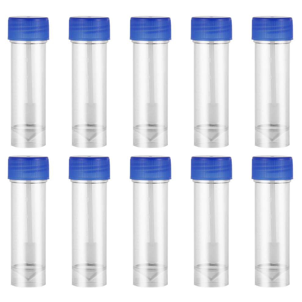 Hemobllo 10PCS Durable Practical 25-30ml Stool Containers Plastic Specimen Cups for Laboratory without Label-image-OPC-PBNX78X-NEW