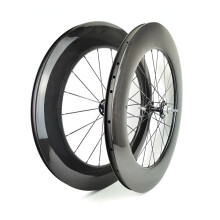 Stock clearance 700C track bicycle carbon wheels 88mm clincher fixed gear single speed bike wheelset Novatec 165/166 hubs