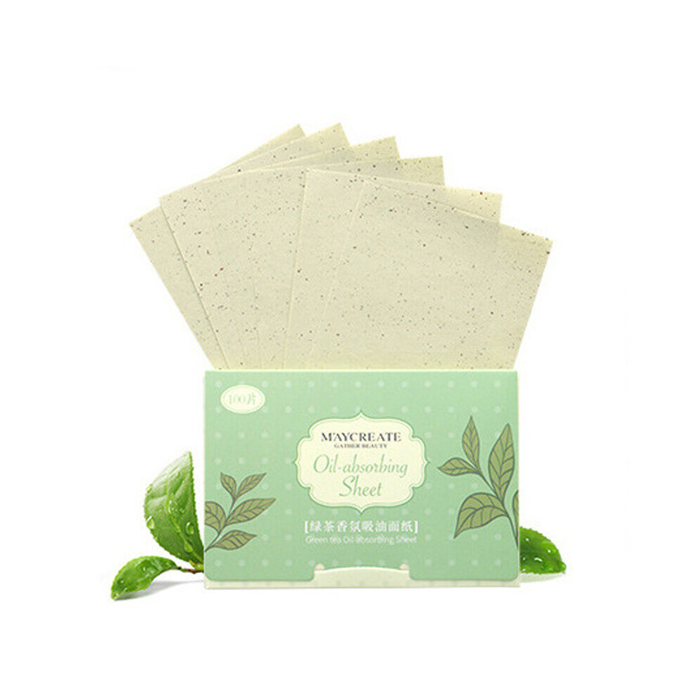 Wejoy Green 600Pcs/6Bag Face Oil Blotting Paper Tea Matting Face Wipes Face Cleanser Oil Control Tissue Papers Skin Care Cleaning Tool