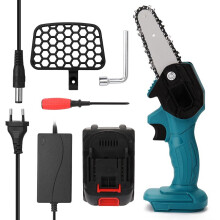 Woodworking Mini Electric Saw 21V Lithium Battery Portable Electric Pruning Saw Rechargeable Electric Chain Saws Garden Logging