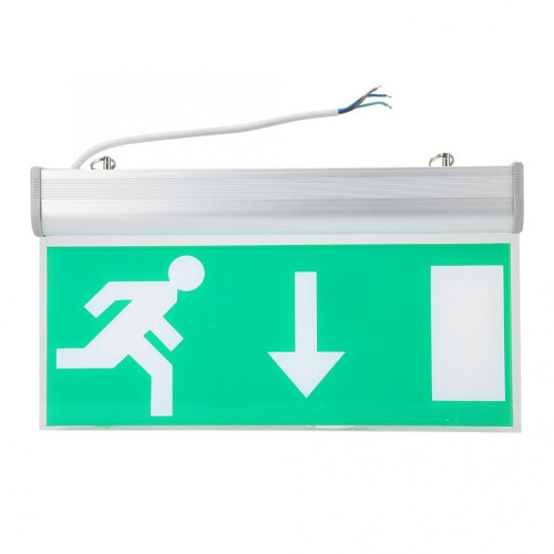 Emergency Exit Sign Light Acrylic LED Emergency Exit Lighting Sign Safety Evacuation Indicator Light 110-220V