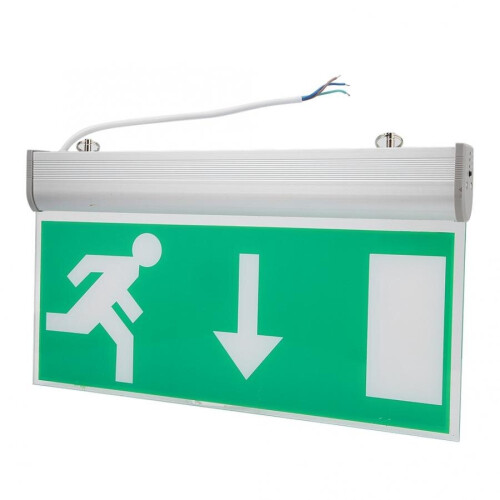 Emergency Exit Sign Light Acrylic LED Emergency Exit Lighting Sign Safety Evacuation Indicator Light 110-220V 2