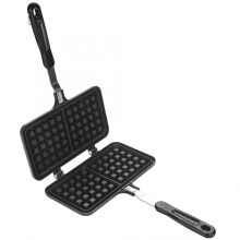 Iron Waffle Maker Baking Plate Non-Stick Waffles Making Mold Kitchen Dual Head Gas Pan Bubble Egg Cake Oven Breakfast Machine