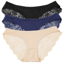 Sexy Women Lace Ultra-thin Comfort Underwear Briefs Seamless Panties
