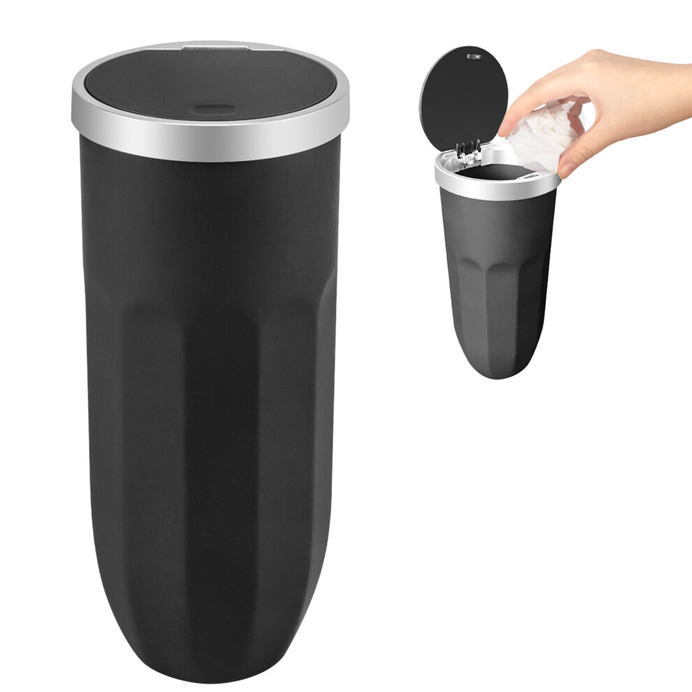 Car Trash Can Auto Cup Holder Trash Can With Cover Automotive Leakproof Cup Holder Car Trashcan Small Trash Bin For Car Interior 5063131444285