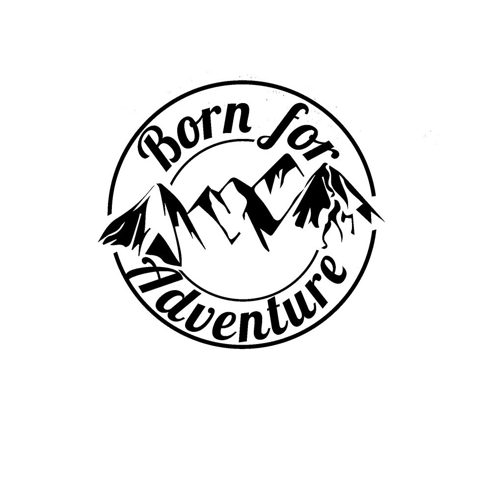 Hot Interesting Born For Adventure Car Sticker Motorcycle Decals Kk Decal Vinyl Bumper Accessories Pvc 15Cm*15Cm 5063131440522