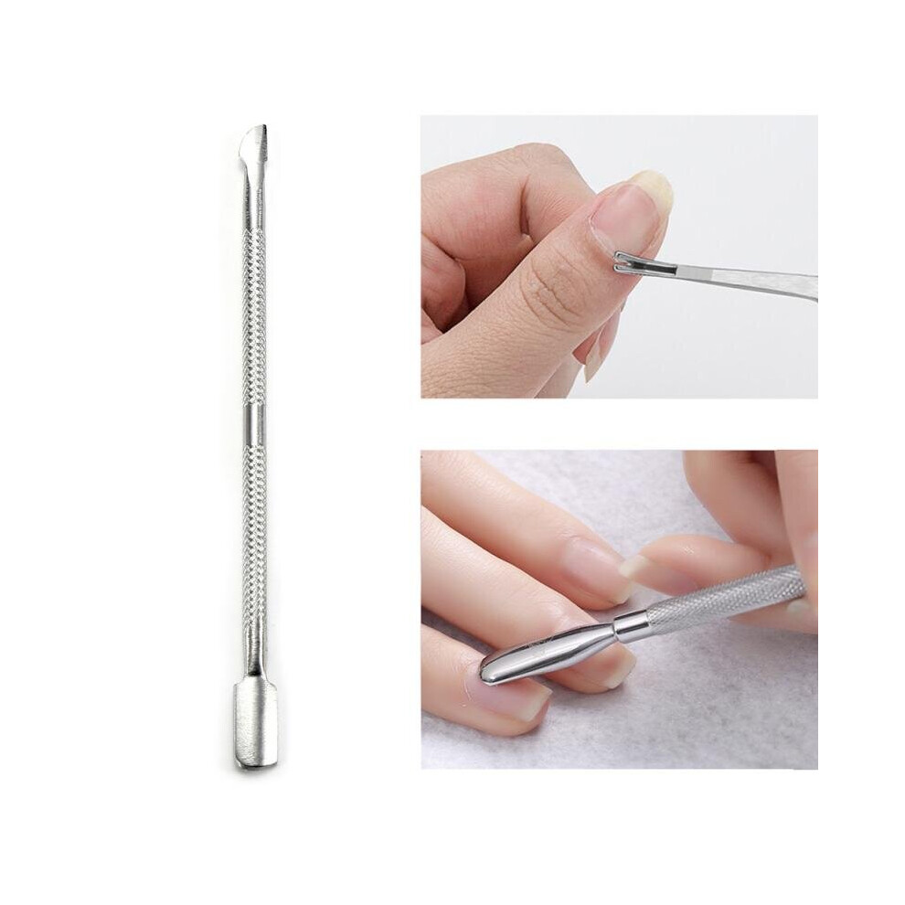 Wejoy Nail Pusher Double Head Stainless Steel Cuticle Nail Pusher Manicure Tool Dead Skin Push For Nail Women Men Nail Tool Hot