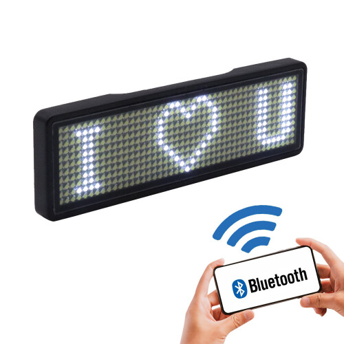 2020 fully new bluetooth LED name badge support multi-language multi-program small LED display HD text digits pattern display 1