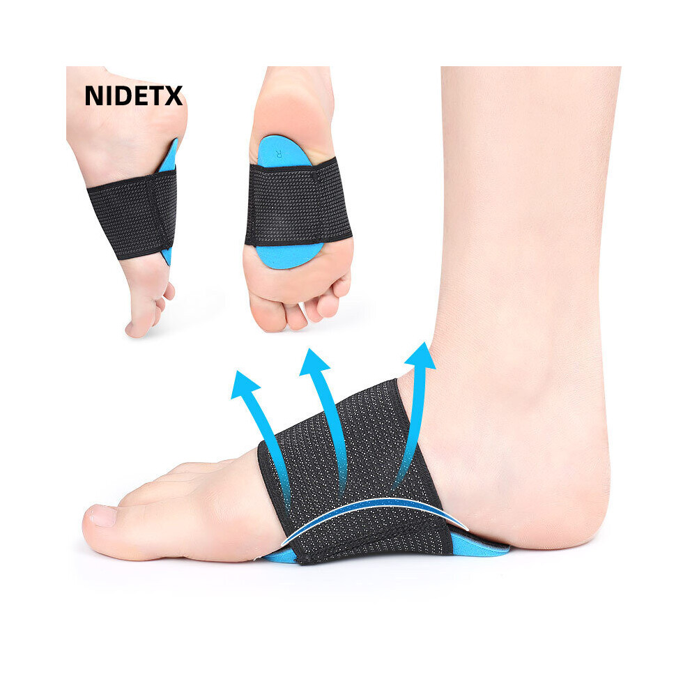 Wejoy 1Pair Elastic Bandage Foot Care Insoles Arch Half Pads Orthosis Bunion Corrector Flat Feet Support Cushion Plantar Fasciitis