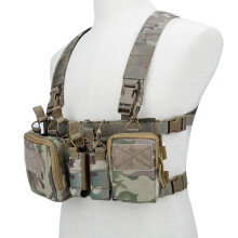 Military Tactical Vest Chest Rig Carrier Harness with Molle Magazine Pouch Nylon Airsoft Paintball Hunting Equipment